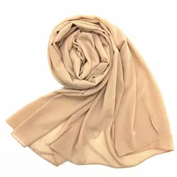 2018 мусульманский однотонный жемчужный шифоновый хиджаб высокого качества арабский женский шарф с капюшоном новый бренд женский шарф