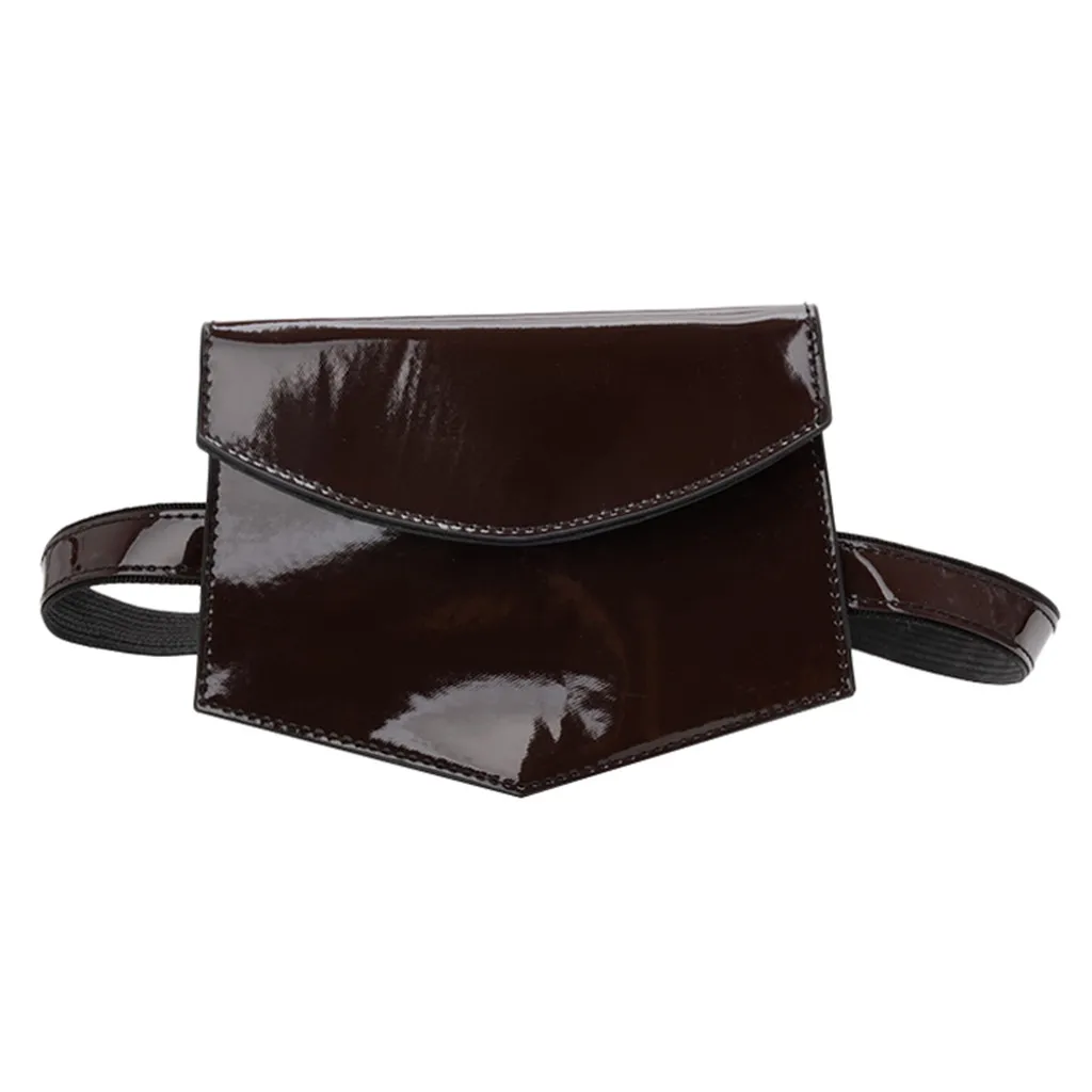 

Xiniu Women Outdoor Patent Leather Hasp Solid Color Messenger Bag Chest Bag Waist Bag PU Leather Bags Designer handbags#35