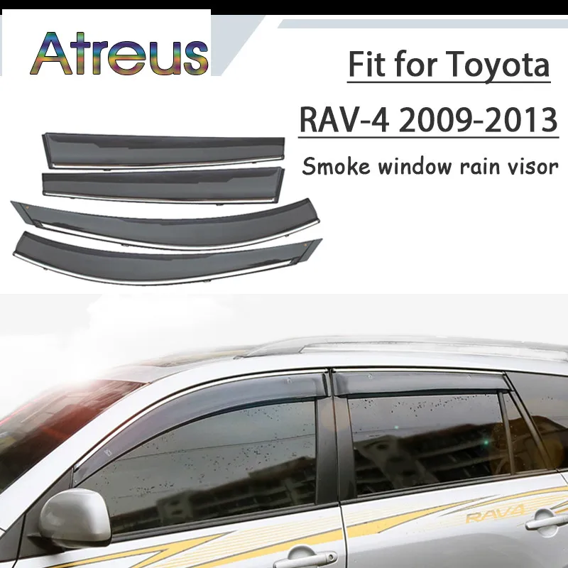 Atreus 1 компл. ABS для 2013 2012 2011 2010 2009 Toyota RAV4 аксессуары Автомобиль Vent ВС дефлекторы гвардии дым козырек на ветровом стекле