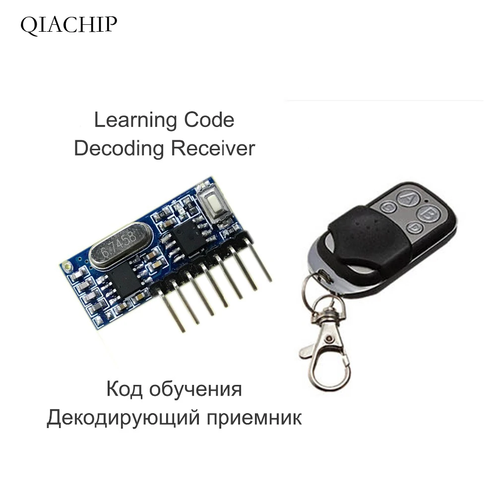 

433 Mhz Remote Control and 433Mhz Wireless Receiver Learning Code 1527 Decoding Module 4Ch output With Learning Button