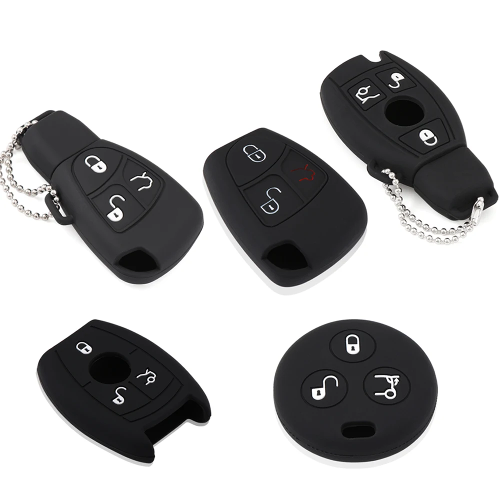 3 кнопки силиконовый чехол для ключа Fob сумка MERCEDES BENZ W203 W211 CLK C180 A B C CL E GL ML SLK КЛАСС