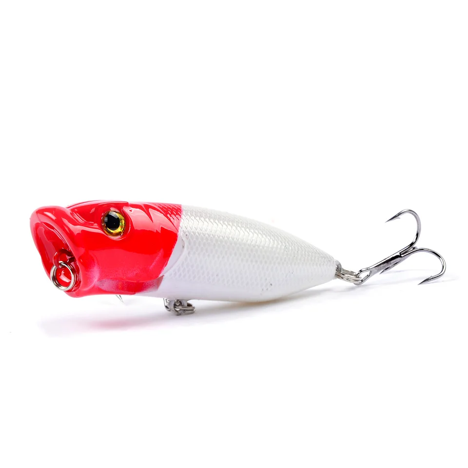 Горячая 1 шт. рыболовная приманка высокого качества Topwater Popper bait Bass Crankbait воблеры рыболовные снасти 6,5 см/12 г 6 цветов - Цвет: NO1