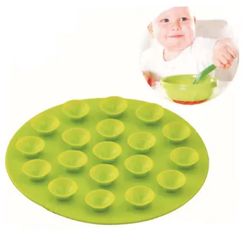 

2018 New Anti-slip baby suction cup mats 19 holes Two sidedtableware sucker mats coaster Bowl dish bowl cup non-slip pad coaster