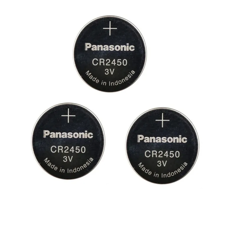 3 шт./лот Panasonic CR2450 CR 2450 3 В литий кнопку Батарея монет Батареи для Часы, часы, слуховые аппараты