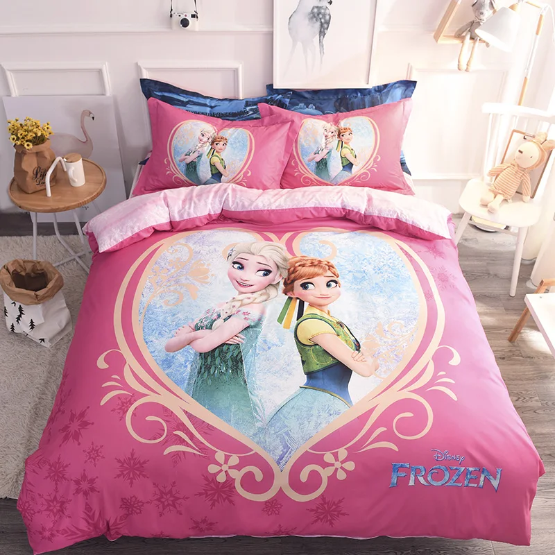 Disney 100 cotton frozen girls bedding set queen single size children