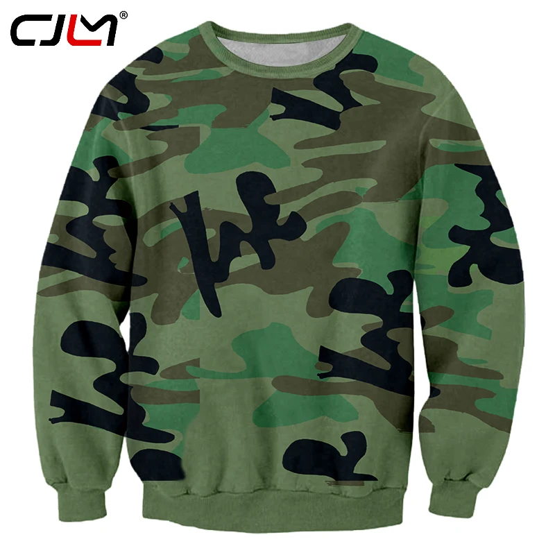 

CJLM Tactical Military Camouflage Sweatshirts Men Breathable Quick Dry US Army Combat 3D Print Hoodies Casual O Neck Pullovers