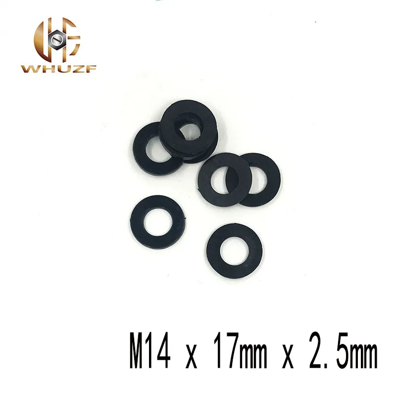 40pcs M14 M14*17*2.5 mm Black B Nylon Flat Washer Plastic Insulation Plain Ring Gasket x 17mm 2.5mm | Обустройство дома