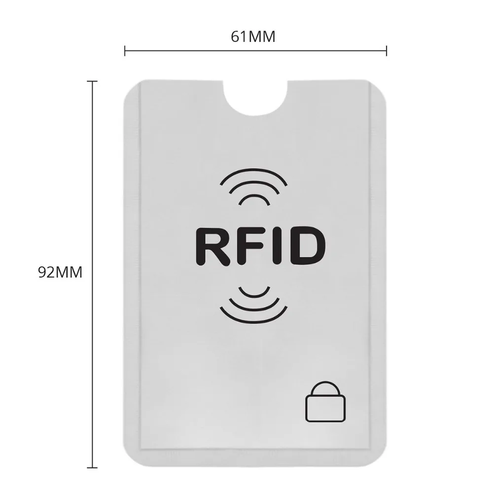 20 шт./лот анти-сканирование RFID Блокировка рукав карты Обложка для безопасности кредитных карточек ваш идентификационный Дебет IC ID карты протектор нубук