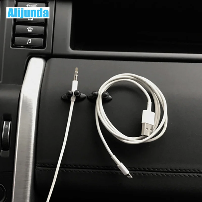 8 pcs / group Car Wire Cable Holder Tie Clip Fixer Organizer Adhesive