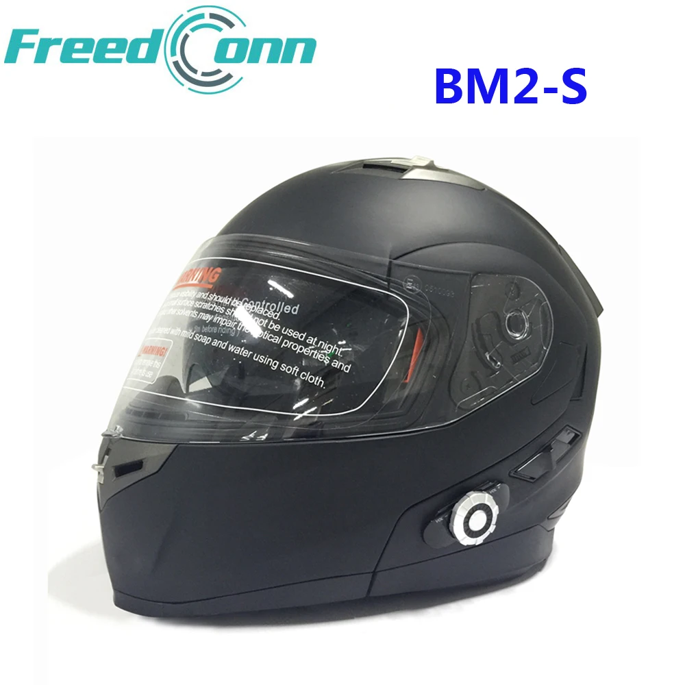 

FreedConn BM2-S Bluetooth Motorcycle Helmet Intercom Smart Built in System Dot Standard Helmet 3 Riders BT Talking with FM Radio