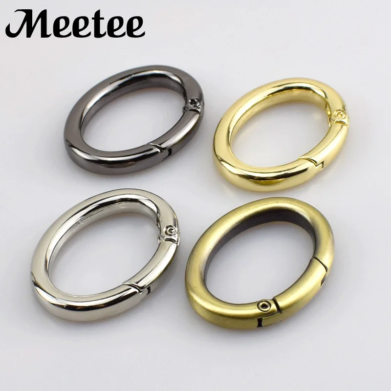 

5Pcs Openable Oval Ring Clip Buckels Bag Garment Belt Strap Dog Chain Metal Buckle Snap Clasp DIY Bag Sewing Accessories F1-23