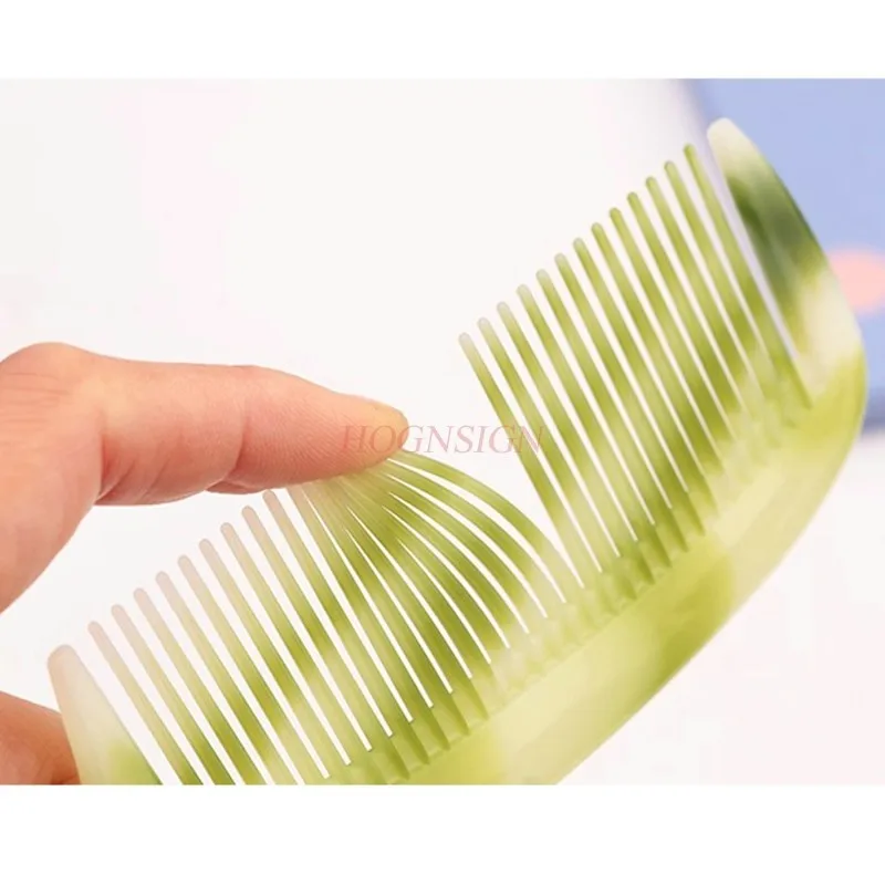 Comb Green Plastic Thickening Medium Tooth Thick Hair Household Bathroom Durable Anti Static Hairbrush Hairdressing Supplies pen holder car tire shaped design desk organizer realistic non deformation durable stationery desk holder school supplies