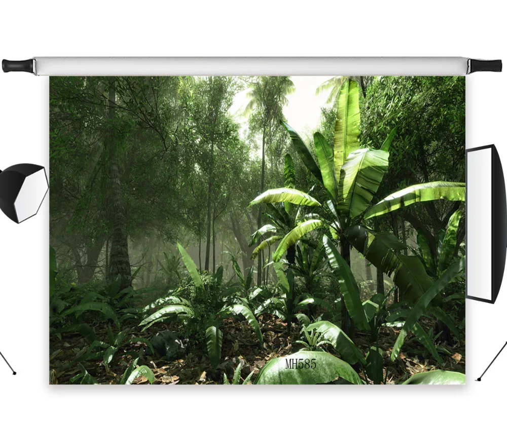 LB Polyester & Vinyl Dreamy Rainforest Banana tree Jungle