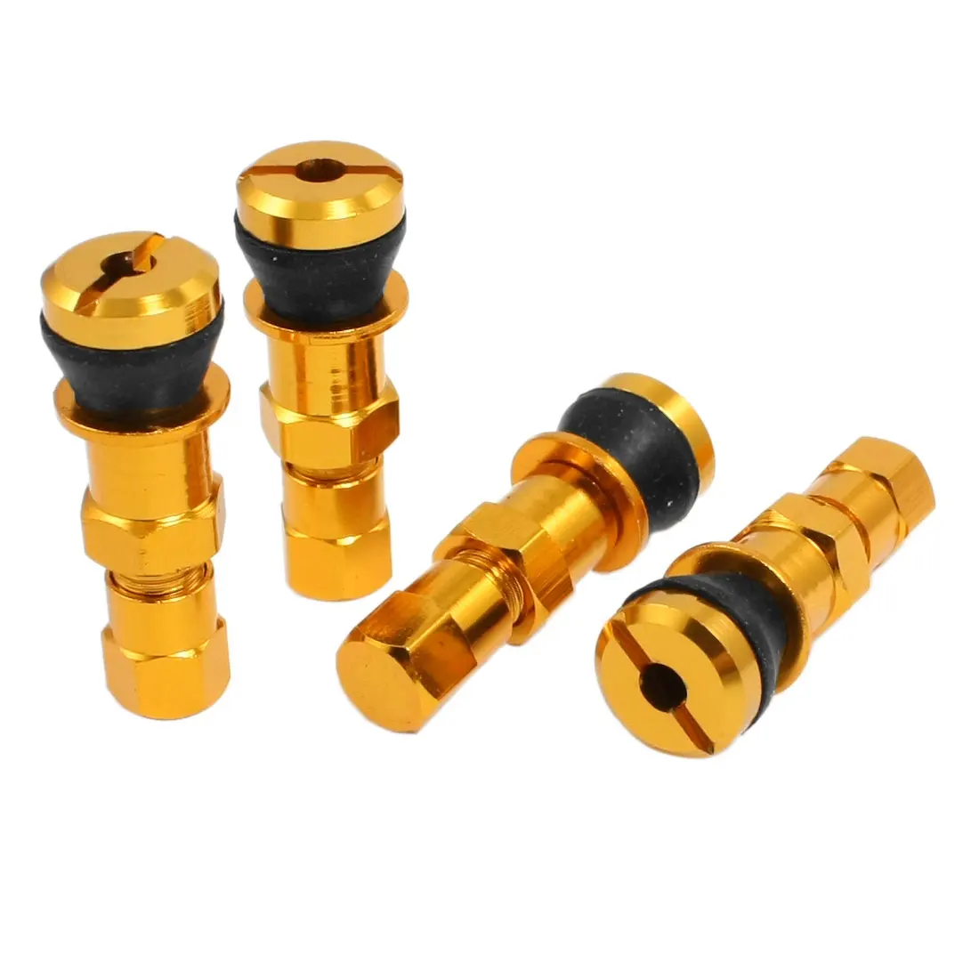 4 Pcs Tpms Tire Pressure Monitor Sensor Gold Tone For Motorcycle Bike
