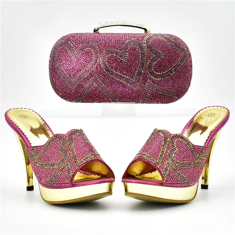 

Italian Matching Shoe and Bag Set for Wedding African Women Italian Shoes and Bag Set with Rhinestone Bag and Shoes Set Italy