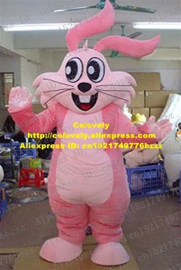 Маскарадный костюм кролика Lepus заячьего с длинными розовыми ушками большие яркие