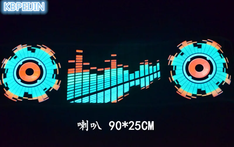 

car styling neon light car LED music Rhythm sticker for Hyundai elantra ix35 solaris accent i30 ix25 tucson accessories 90*25cm