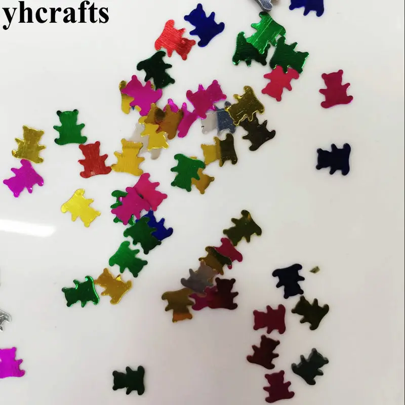 

25gram/Lot 10mm small bear sequins.Craft material Kindergarten arts and crafts Intelligence Creative activity item Kids handy