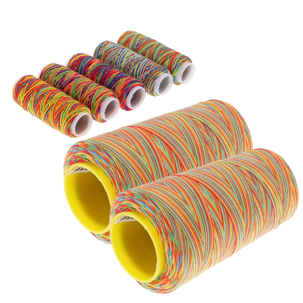 7 Spools Sewing Thread Hand Quilting Embroidery Sewing Thread Rainbow