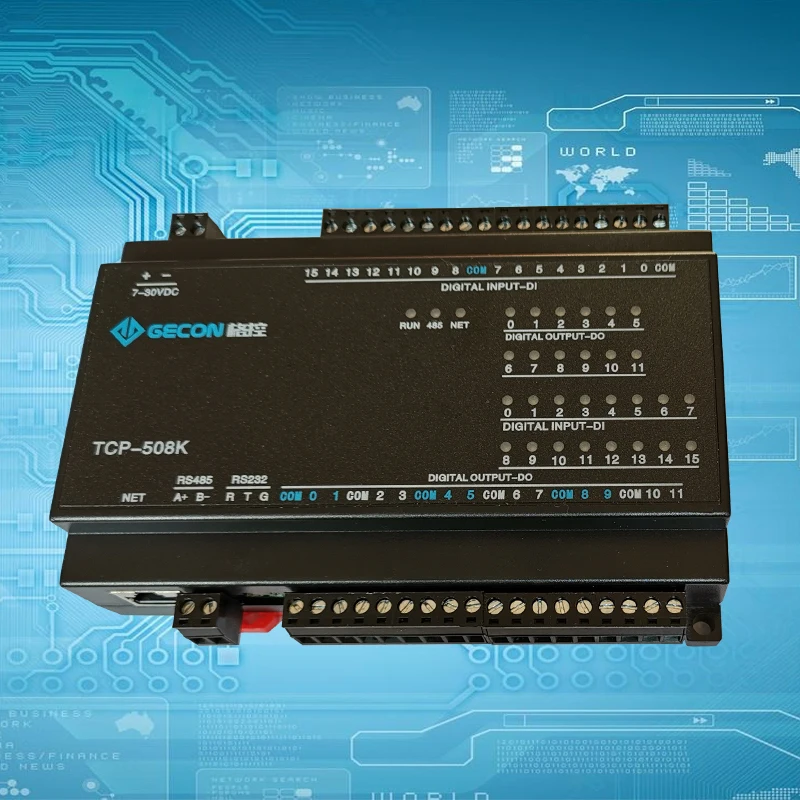 

12-channel Relay Output 16-channel Digital Input RJ45 Ethernet Modbus TCP Controller