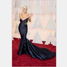 Oscar Academy Awards уникальный дизайн Рита Ора платье знаменитостей 87th Оскар Русалка платья для красной дорожки с золотое украшение
