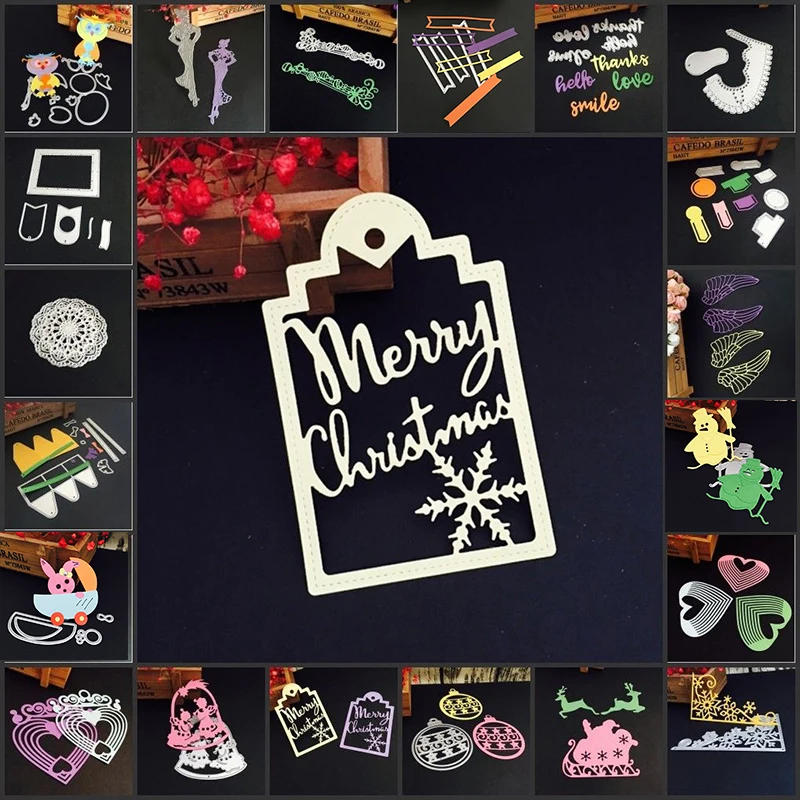 

NEW 2018 Cutter Merry Christmas Metal Cutting Dies Stencils Scrapbooking Embossing DIY Crafts Gift Decoration Silver Kid