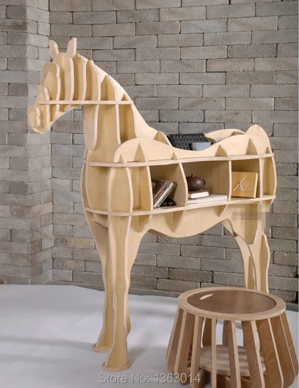 Размер L деревянная мебель для дома книжная полка лошадей|furniture bookshelf|home bookshelfhome