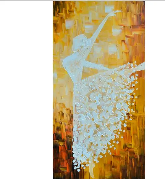 Cheapest Ballet Dancer Oil Painting Hand & Painting Oil Painting On