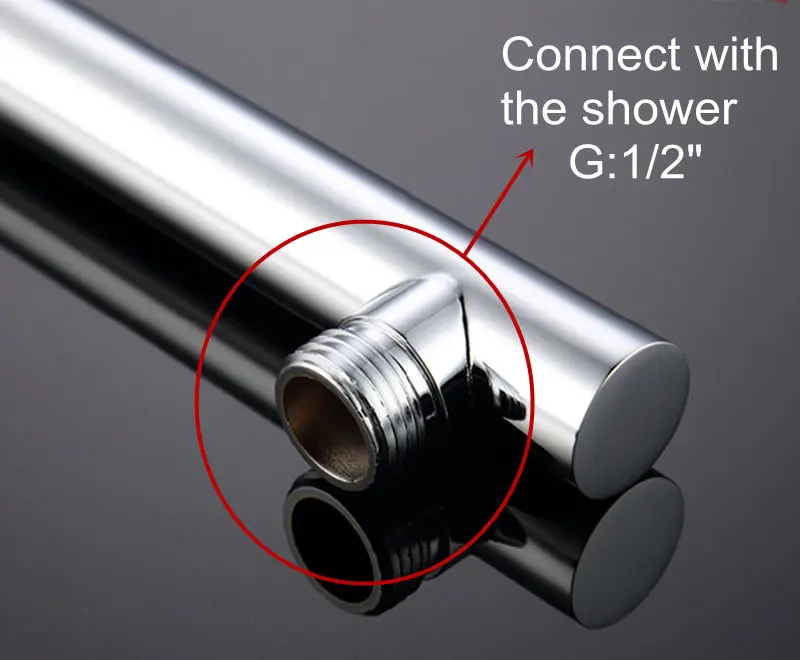 round brass shower arm 2