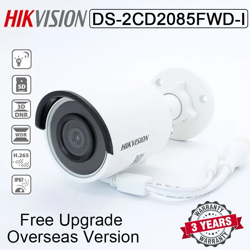 Hikvision DS 2CD2085FWD I 8MP SD Card H.265 + POE Bullet сетевая камера видеонаблюдения 30m IR Range IP камера|ip