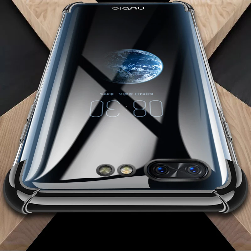 

3D Laser Elec-plating Airbag for ZTE Nubia X Case 6.26'' nubia X Case Soft TPU Anti-shock Transparent for ZTE nubiaX Cover Shell