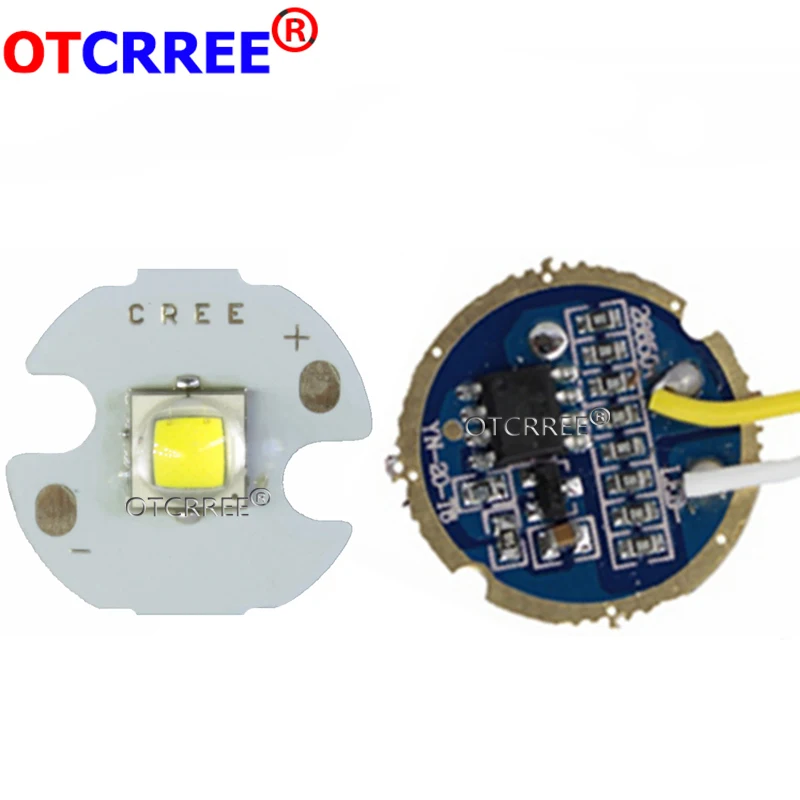 

Cree XML2 XM-L2 T6 10W High Power LED Emitter Cool White Neutral White Warm White 16mm Black or with PCB+17mm DC3.7V 2.5A Driver