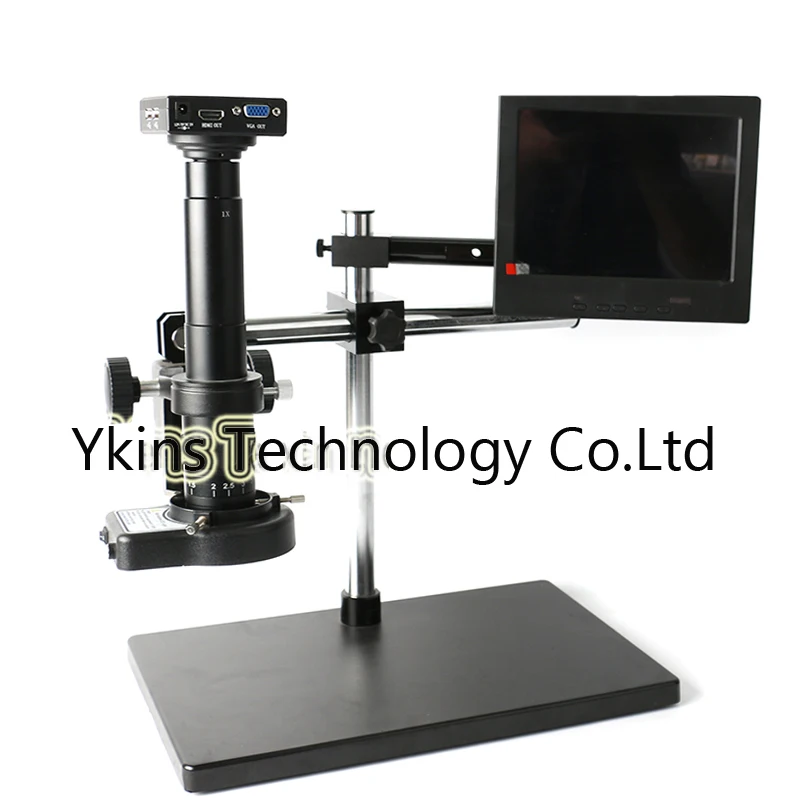 

HD 1080P VGA Electronic Video Microscope Camera + Big Boom Universal Bracket + 144 LED Ring Light + 180X / 300X C Lens + 8" LCD