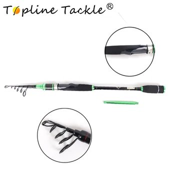 

TopLine Tackle telescopic fishing rod spinning casting carbon fiber glass feeder ultralight guides hard lure pole stream rods