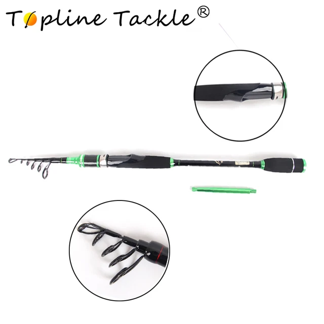 Best Offers TopLine Tackle telescopic fishing rod spinning casting carbon fiber glass feeder ultralight guides hard lure pole stream rods