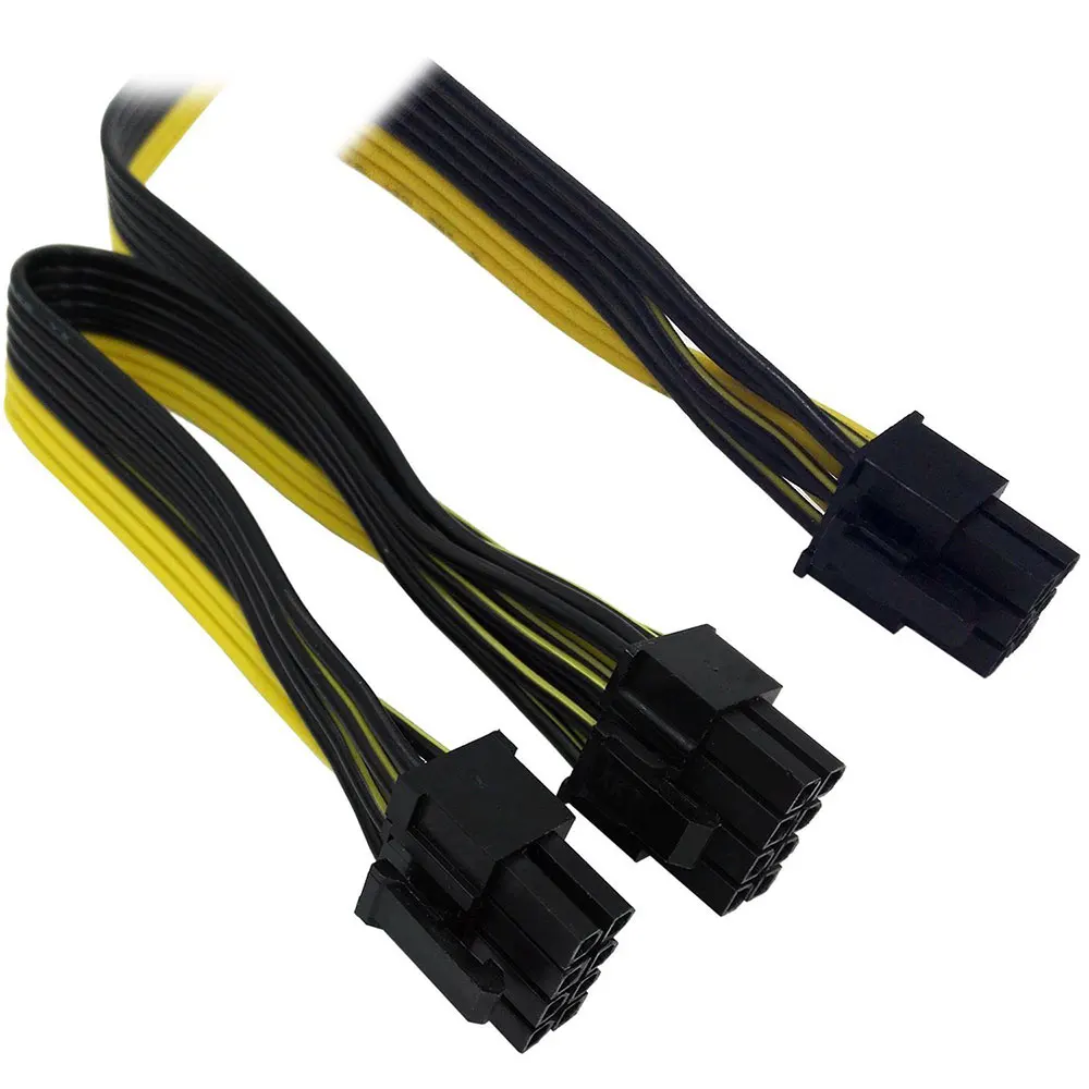 6Pin Штекерный двойной 8Pin (6 + 2) Мужской модульный силовой кабель удлинитель шахтный