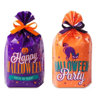 

50pcs Halloween Pumpkin Cookie Bag Candy Bag Small Gift Bag Trick-or-treat Candy Bags Add Fun Excitement To Celebrations