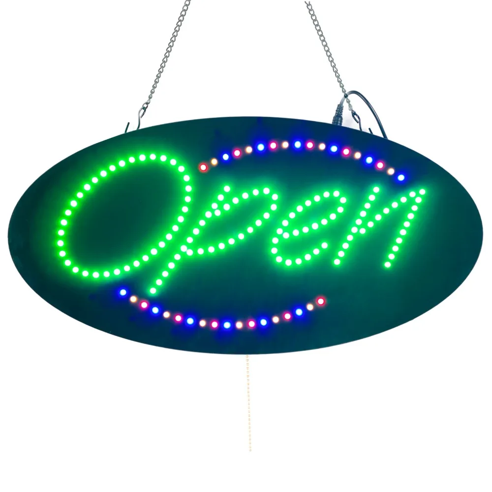 Indoor Billboard LED Lamp 3 Light Modes Advertising Board Ultra-thin Flashing Light Door Suspension For Business open sign