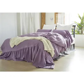 

Bedding Set Three Piece High Quality 100% Polyester Duvet Cover Simplicity Solid Color 3 Size Soft Pillow Case Water Scrubbing