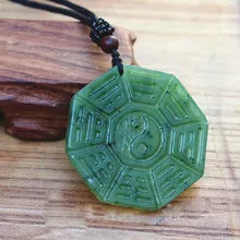 Натуральный зеленый нефритовый камень Хотан ручной работы сплетни кулон ожерелье подарок для женщин мужчин ювелирные изделия из камня+ веревка