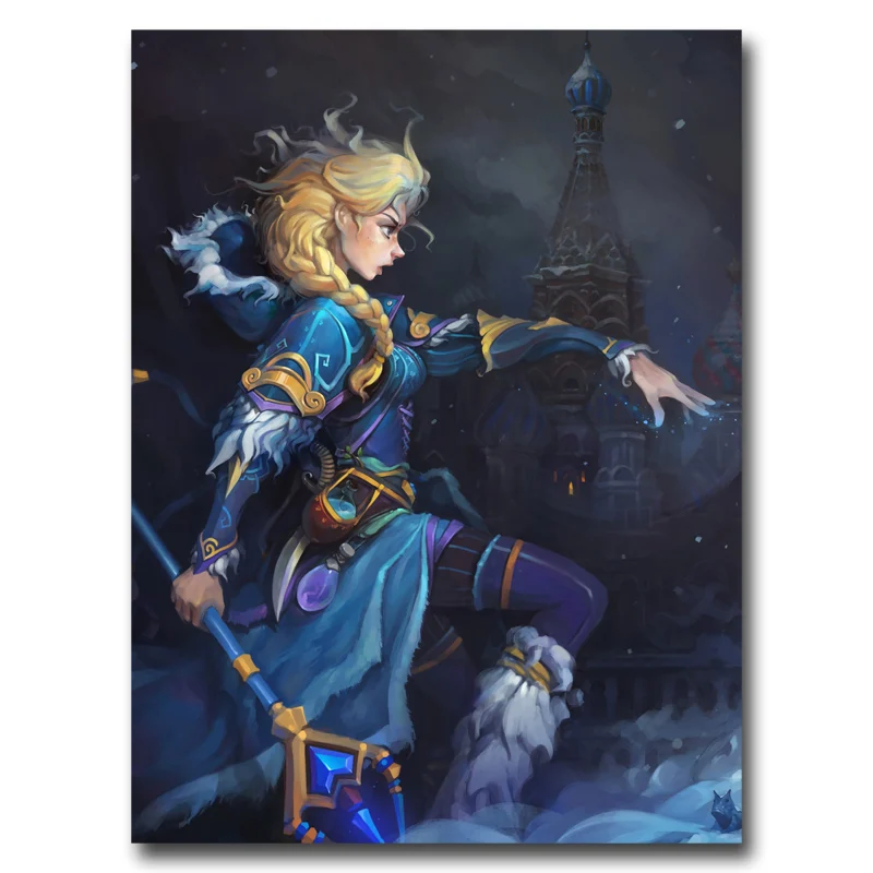 Плакаты и принты Dota 2 Rylai для видеоигр картины гостиной искусство шелковая