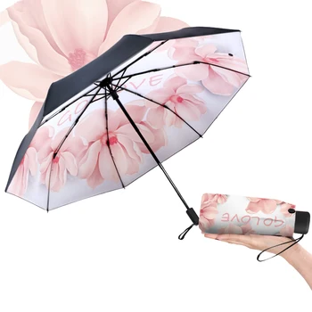 

Modis Female Paraguas Flower Umbrella Rain Women's Umbrella Mini umbrella Anti-UV Parasol Gifts sombrilla playa plegable mujer