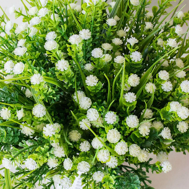 

42 heads Green Grass plants artificial flowers for office party home decor wedding decoration accessories fake flower gift 52016
