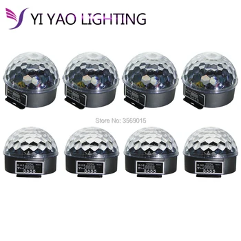 

8pcs/lot Disco Dj Stage Lighting 18W RGB Crystal Magic Ball