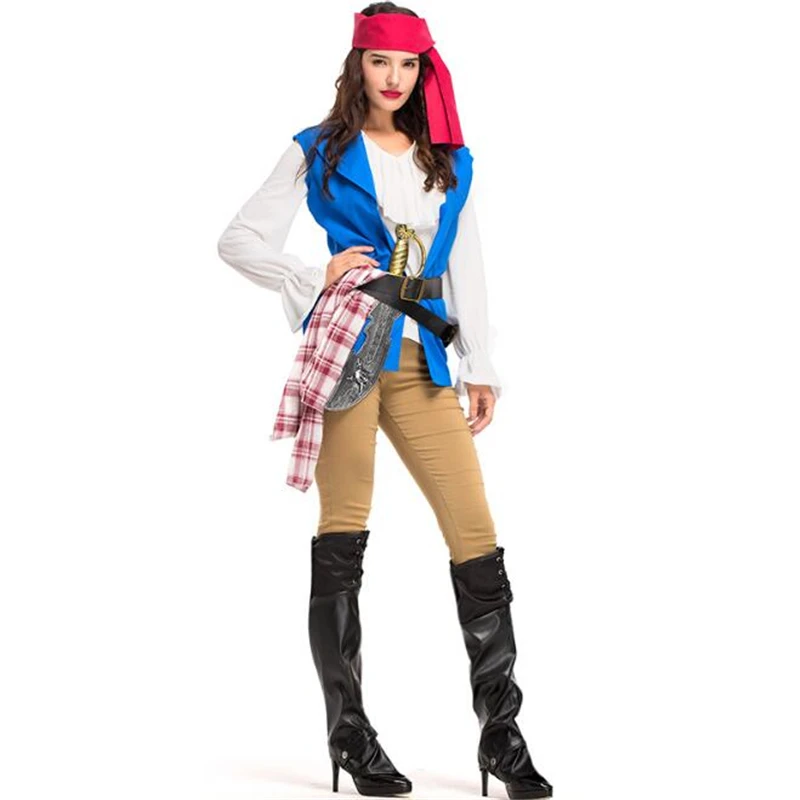 Подлинная роскошная женская Милая пиратский костюм на Хэллоуин Взрослые вечерние Необычные костюмы для косплея