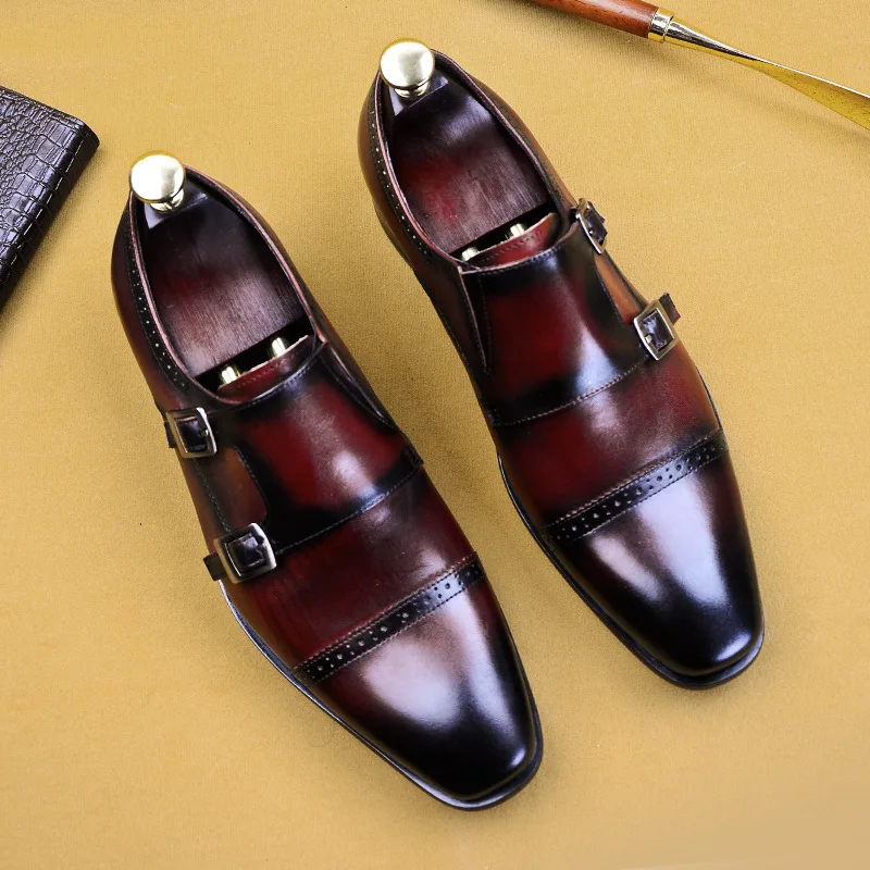 

Man Leather Shoes Correct Dress Genuine Leather Single Shoe Set Foot Male Shoe Men Shoe