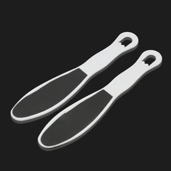 

2Pcs Double Side Cuticle Remover Foot Pedicure Sanding Rasp File Plastic Handle