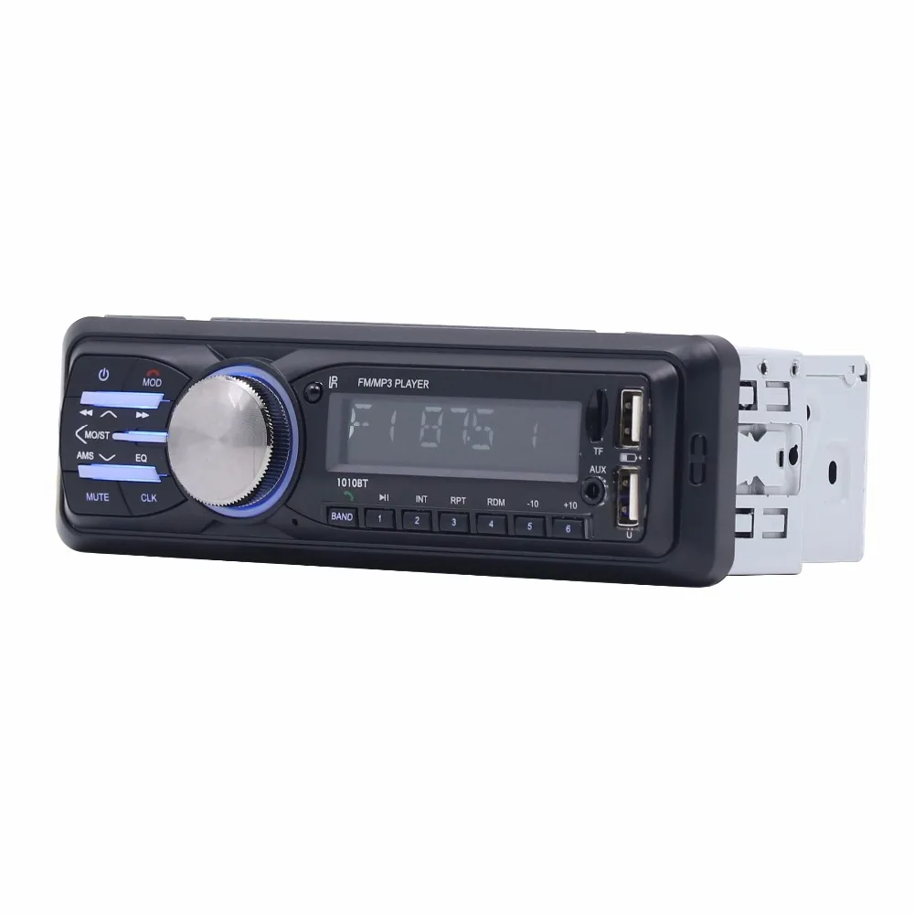 1Din автомобильный аудио 1010RDS MP3-плеер автомобильный аудио Bluetooth Стерео RDS/FM/AUX/ISO вход Subwoof воспроизведение звука авто радио