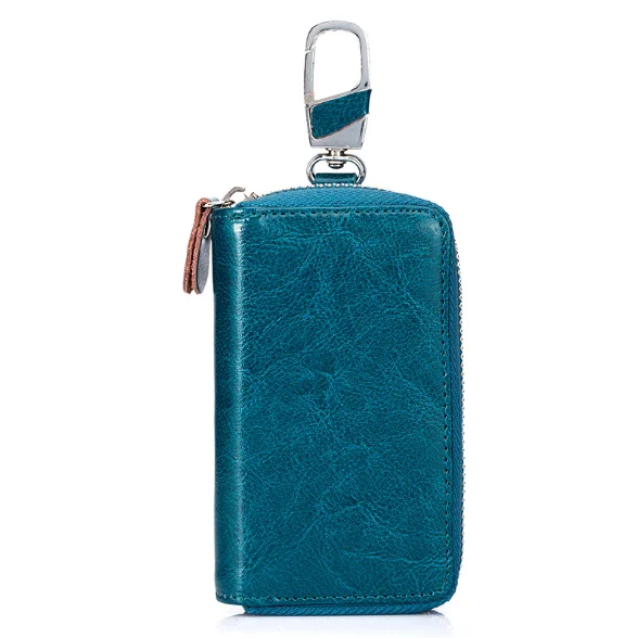 Cross-Border Leather Car Key Wallet Bag Multi-Function  Large Capacity Wholesale Custom Men'S Key Case Bag Female Waist Hanging