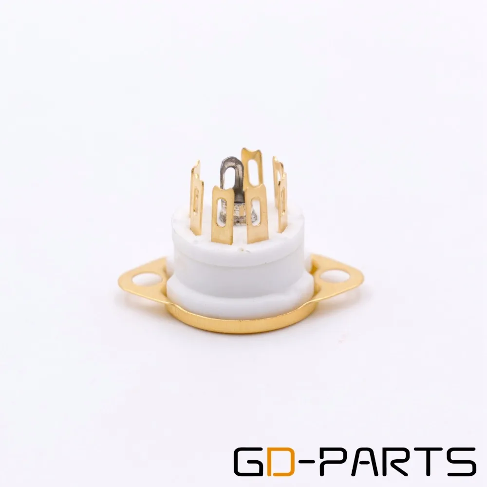 GD-PARTS 2 шт. Олова позолоченное крепление на шасси 7pin керамический вакуумный трубчатый разъем для EAA91 EC92 6Z4 винтажный усилитель DIY